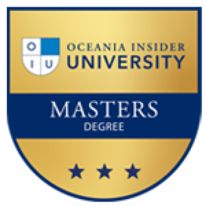 Oceania Insider University Masters Degree badge